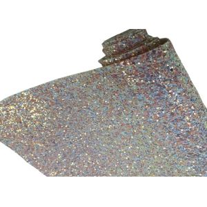 Buy cheap Elastic Fabric Backing Silver Glitter Fabric Soft And Sparkle Material from wholesalers