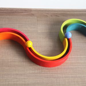 Buy cheap 6cm Large Pastel Rainbow Stacker Nesting Rainbow Block Set from wholesalers