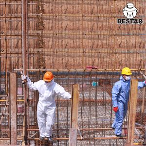 Buy cheap EN14126 Laminated PP Disposable Medical Coveralls Type 5B/6B from wholesalers