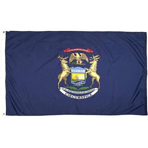 Buy cheap High-density Polyester Michigan Flag Customization Precision Printing from wholesalers
