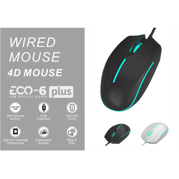 Customizable 4D gaming mouse,,ultra-lightweight, smooth scroll,optical tracking