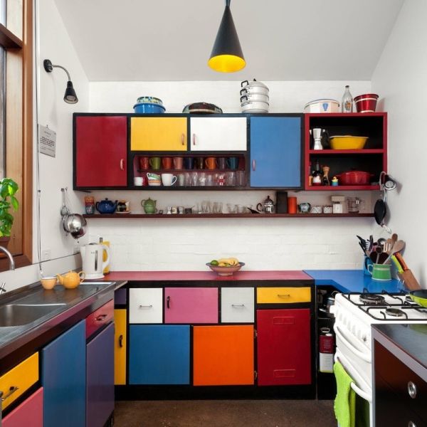 Quality Melamine Lacquer Contemporary Flat Panel Modern Modular Kitchen Cabinets for sale