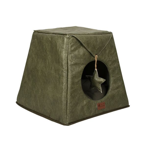 Quality Novelty Paper Cooling Pet Mat Tunnel Cat Bed Yellow Green for sale