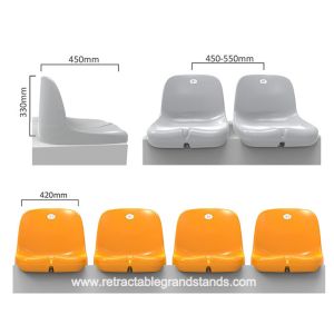 Buy cheap UV Resistant Injected Plastic Stadium Seating Directly Installed On Cement from wholesalers