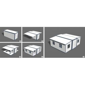 40ft Sandwich Panel Modular Expandable Homes Mobile Living Container House