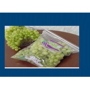 High Transparency Fresh Fruit Bags Slide Zipper CPP Stand Up Sachet With Holes