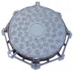 Buy cheap Drain Water Ductile Iron Manhole Cover Casting Round D400 850mm from wholesalers
