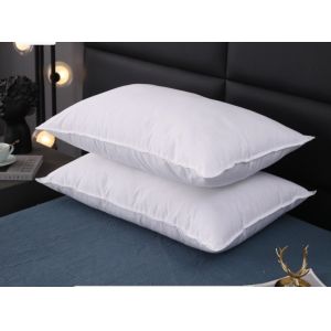 China Breathable Fluffy Microfiber Pillow Headrest Downproof Cover Microfiber Bed Pillow on sale