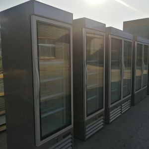 Commerical Supermarket Glass Door Refrigerator And Freezer Display Cooler Single