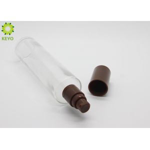 Buy cheap Clear Cosmetic Packaging Round Empty Lotion Containers With Lotion Pump from wholesalers