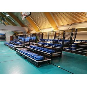 Buy cheap Small Retractable Stadium Seating , Collapsible Seating Systems With Folding Backrest from wholesalers