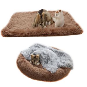 Plush Pet Mat Double Layer Warm Pet Blanket Dog Mat Chew Proof Dog Crate Mat Pet