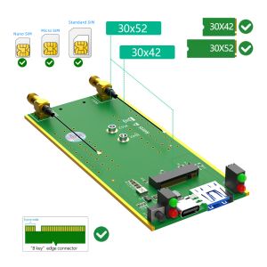 Buy cheap New Version NGFF(M.2)  key B to USB 3.0 Adapter with card Slot  and additional power for 3G/4G/5G Module from wholesalers