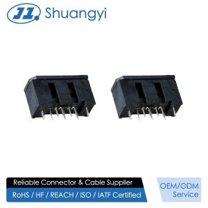 1.27mm PCB male header connector, 7 pin right-angle gold-plated double row