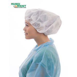 Buy cheap Nonwoven Disposable Round Headcover Bouffant Cap With Single Elastic from wholesalers