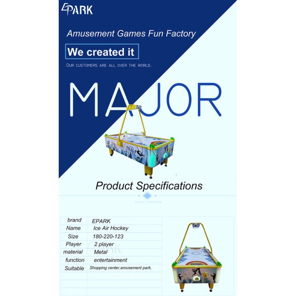 Multifunction Indoor Sports Double Coin Operated Mini Ice Air Hockey Table Game for Kids Amusement