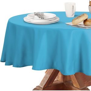China Supplier Table Cover Custom Printing PEVA Plastic Round Table Cloth For
