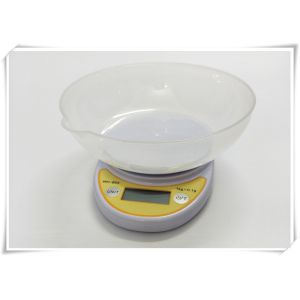 White Color High Precision Kitchen Scale With Removable PP Mixing Bowl