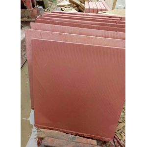 Buy cheap Red Sandstone natural sawn cut bushhammered honed tile slabs product