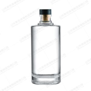 Bottle Color Customied 375ml Clear Matte Black Rum Whisky Spirit Vodka Glass