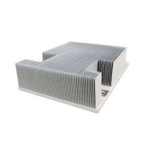 1-10mm Base Customizable Skived Fin Heat Sink Square Anodizing