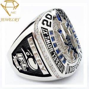 Buy cheap Embossed Custom Championship Ring Silver Gold Plating With CZ Stones from wholesalers