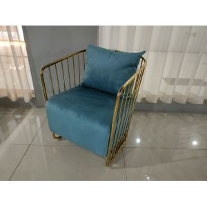 Buy cheap Luxurious Velvet 59cm 76cm Wrought Iron Sofa Set from wholesalers