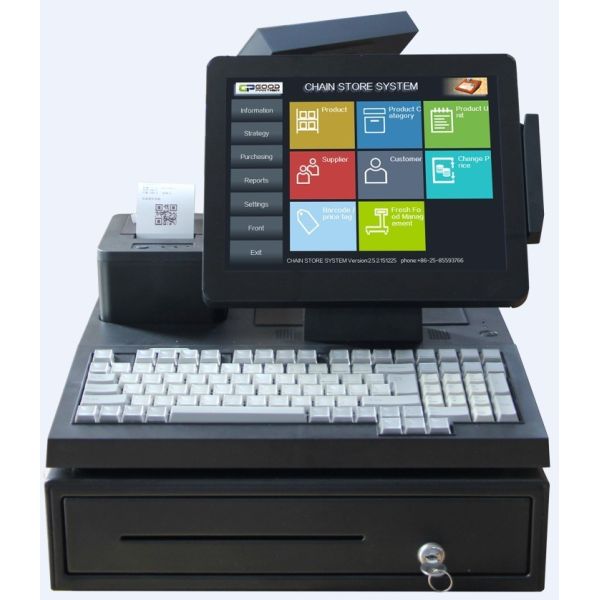 Buy cheap All-In-One POS System with Resistive Touch Screen Built-in Printer and Cash Drawer from wholesalers