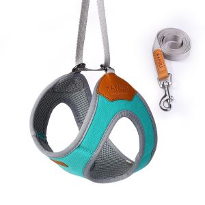 Amazon New Explosion-Proof Flush Teal Dog Harness Dog Pet Traction Rope Solid