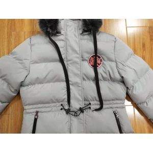 Buy cheap Padded Hooded Drawstring Jacket Womens Long Lightweight Puffer Coat from wholesalers