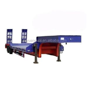 Buy cheap Max Payload 80 Tons Low Bed Semi Truck Trailers 3 Axles for Heavy Equipment Transport from wholesalers