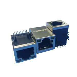 0875-1AX1-BH | LPJG16740BENL 1x1 Gigabit Magjack W LED TELECOM Rj45 CONNECTOR