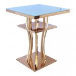 Buy cheap Luxury Square Side Table With Silver Mirror Glass Living Room Furniture from wholesalers