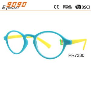 Buy cheap Fashionable Circle frame Reading glasses, made of plastic , suitable for men and women from wholesalers