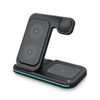 Buy cheap Portable 15W 3 In 1 Fast Charging Desktop Foldable Mobile Phone Universal QI product
