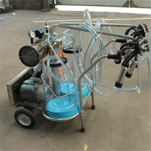 China Mobile Vacuum Pump Type Cow Milking Machine with 220-380V Electric Power 1100W and 20-24 Cows/Hour Productivity on sale