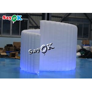 Buy cheap Inflatable Party Decorations 3m 10ft White Spiral Shape Inflatable Photo Booth Wall Backdrop Inner Air Blower from wholesalers