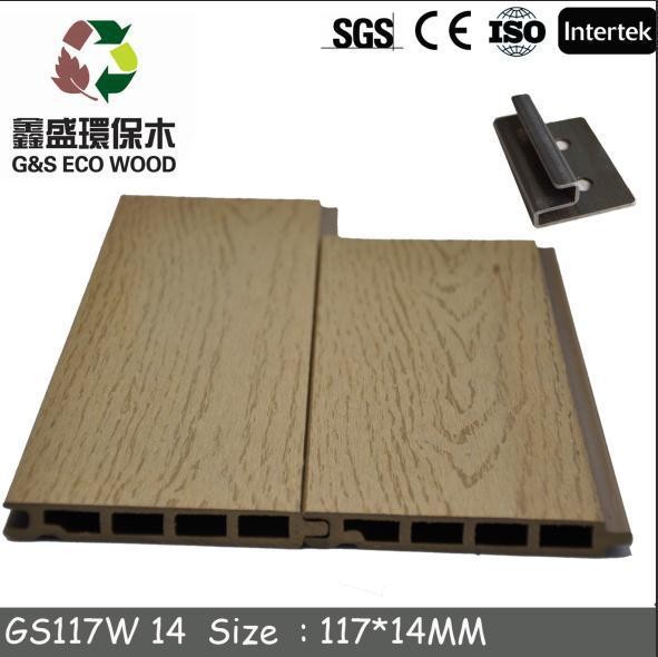 Coffee 4m WPC Outdoor Wall Cladding Omposite Wpc Exterior Wall Panel Sliding 177
