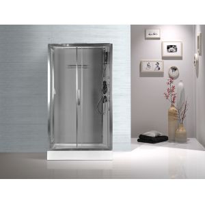 Buy cheap Tempered Glass Rectangular Shower Cabins , Sliding Door Shower Cubicles from wholesalers