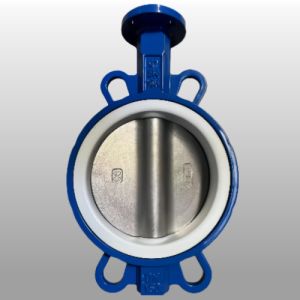 Buy cheap PTFE Sealing Pneumatic Butterfly Valve , Pneumatic Actuated Butterfly Valve DN25~DN1000 from wholesalers