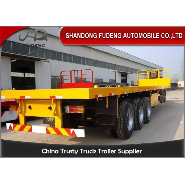 Quality Light Tare Weight 20ft 40ft Container loading Flatbed Semi Trailer with steel material for sale