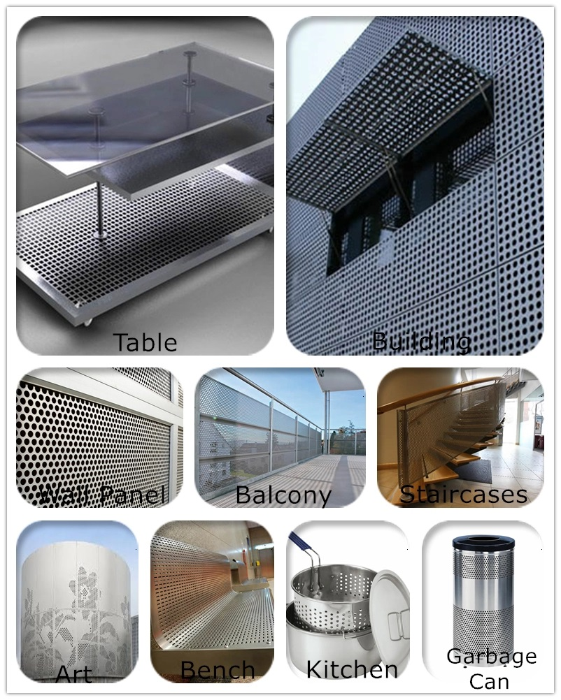 2B Finish 304 Perforated Stainless Steel Sheet Metal Partition Customized