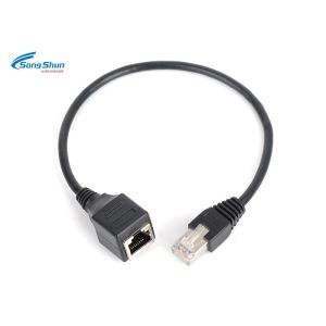 Buy cheap LAN Network Patch Cord Custom Black SFTP Cat 6 24AWG Bare Copper Conductor from wholesalers