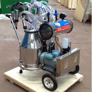 Buy cheap Double Buckets Mobile Milk Pump Machine / Portable Milking Machine 25L * 2 from wholesalers