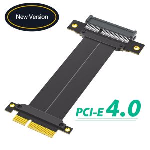 Buy cheap PCI-e PCI Express 4.0 4X Extension cable to PCI-E 4X ( dual vertical 90 degree direction180 degree direction) from wholesalers