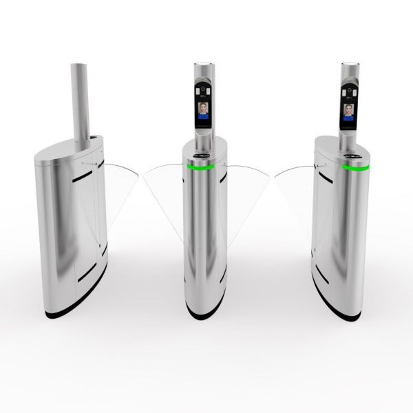 Quality Acrylic Arm Flap Barrier Turnstile With Fingerprint 40 Persons/Min for sale