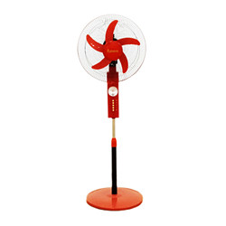 18 Inch Solar Floor Fan Rechargeable With Led Light For Home