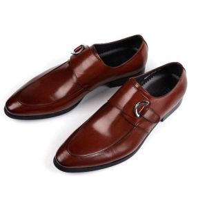 Buy cheap Black / Brown Burnished Leather Shoes , Leather Monk Strap Dress Shoes from wholesalers
