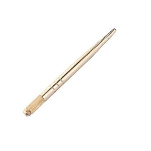 Manual Tattoo Pen Heavy Gold Manual Pen Being Used For Microblading Or
