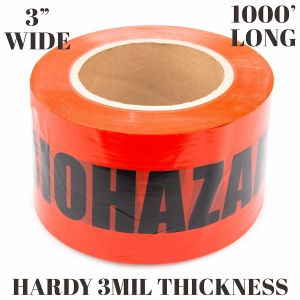 Buy cheap Biohazard Warning Tape with Black Imprint, Legend "Biohazard" (with Logo), 55 yd. Length x 2" Width, 3" Diameter Core from wholesalers